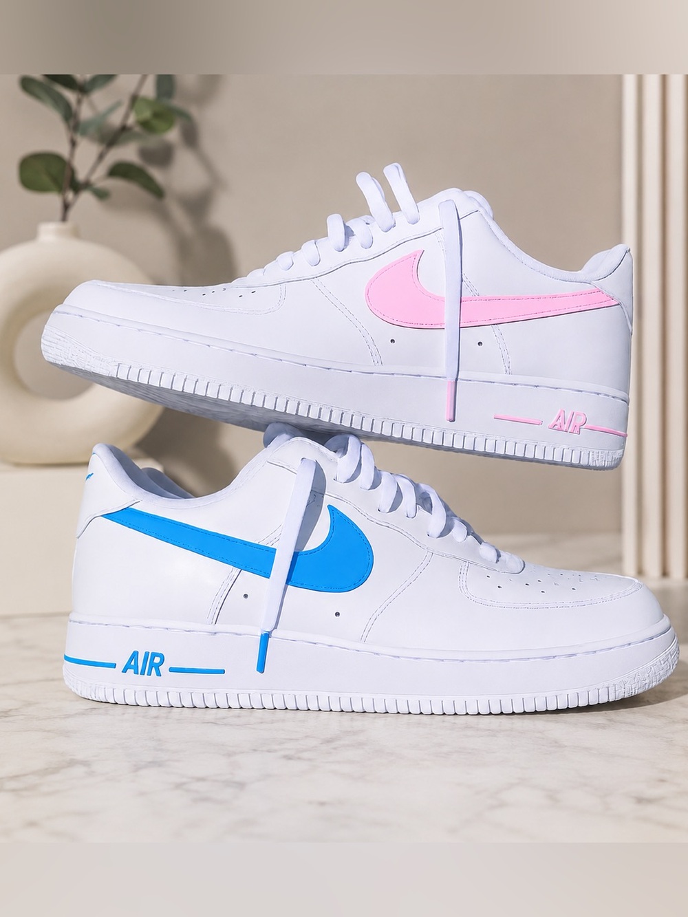 Pink/Blue Custom sneakers AF1